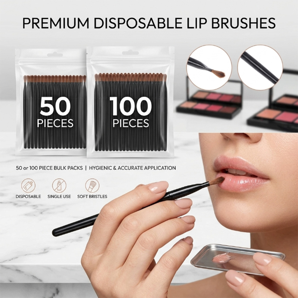 Makeup Brush Set - 50/100pcs 일회용 립 브러쉬 세트 립스틱