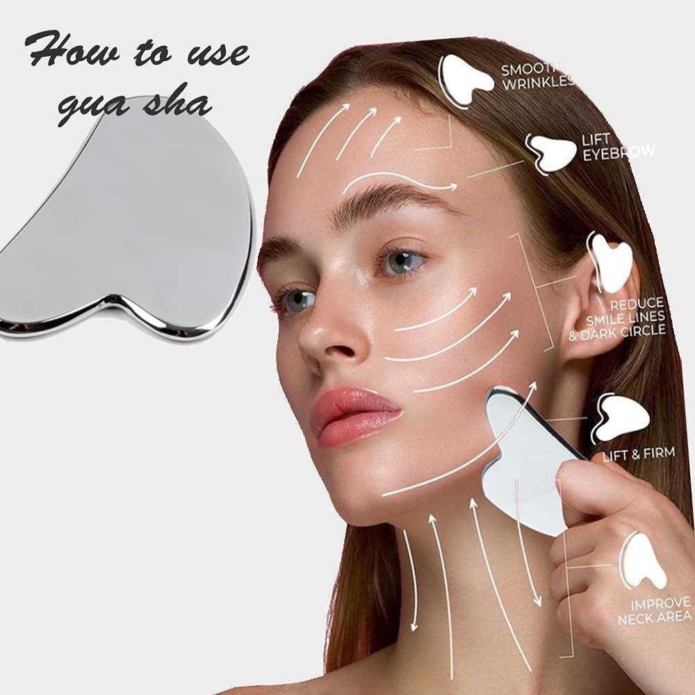 Beauty Makeup Foundation - 스테인리스 스틸 스크레이퍼, 하트 모양 얼굴
