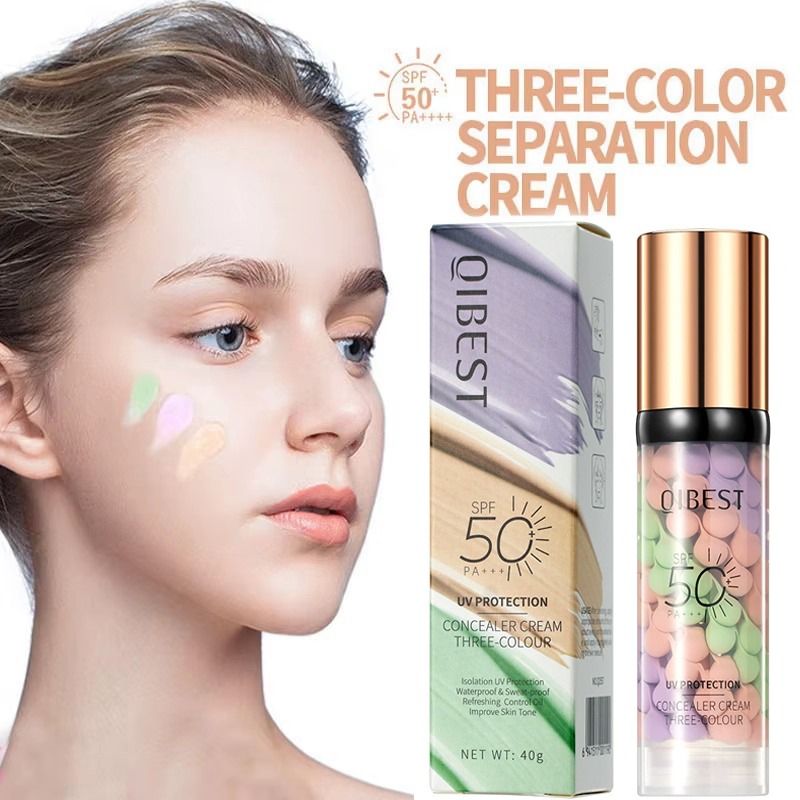 Beauty Makeup Foundation - 페이스 메이크업 프라이머 3색 크림 컨투어