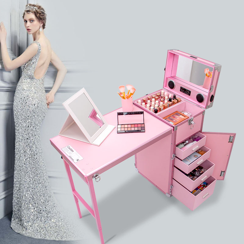 Beauty Makeup Trolley - 전문 메이크업 가방 고급 여행 가방