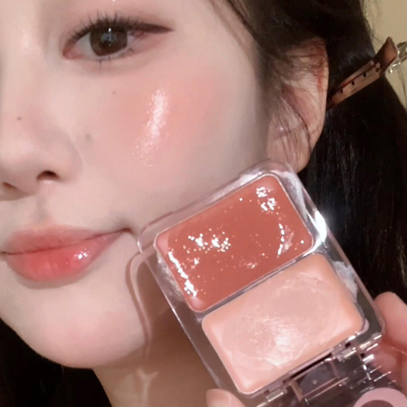 Ulta Beauty Makeup - 투컬러 젤리 글로우 블러쉬, 밀크 피치