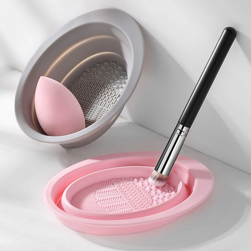 Beauty Makeup Foundation - 접이식 실리콘 메이크업 브러쉬 클리너 볼