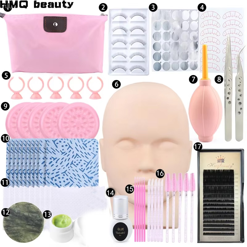 Beauty Makeup Training - 가짜 속눈썹 연장 훈련 키트 연습
