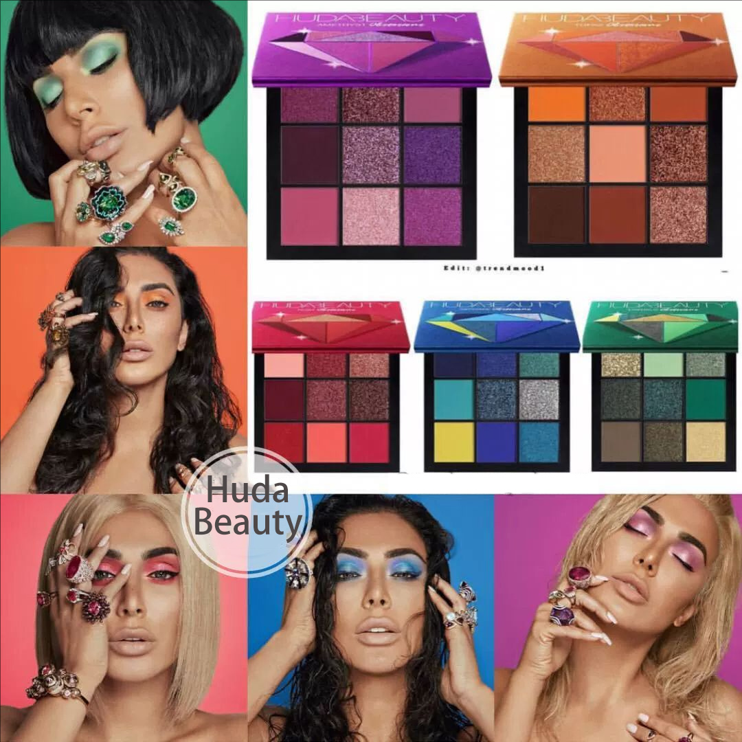 Huda Beauty Makeup Set - 후다 뷰티 9색 팔레트 다이아몬드 자수정