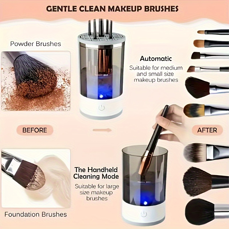 자동 전동 메이크업 브러쉬 클리너 USB 플러그 휴대용 - Makeup Brush Set 리뷰 및 가격