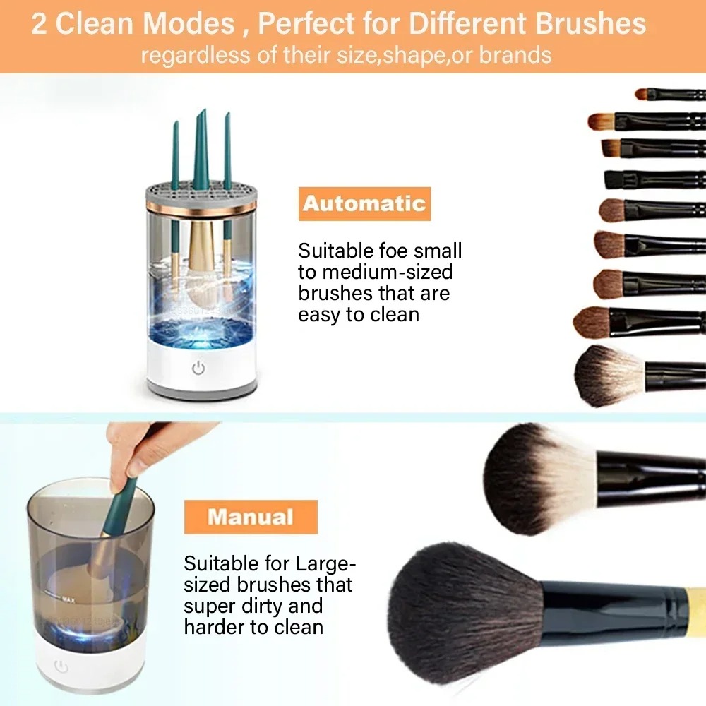 자동 전동 메이크업 브러쉬 클리너 USB 플러그 휴대용 - Makeup Brush Set 리뷰 및 가격
