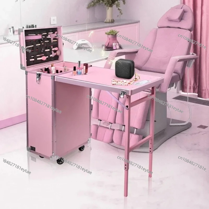 접이식 네일 테이블 메이크업 트레인 케이스 데스크 화장 - Beauty Makeup Trolley 리뷰 및 가격