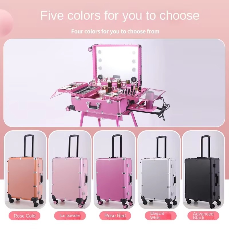 알루미늄 합금 블루투스 트롤리 메이크업 아티스트용 케이 - Beauty Makeup Trolley 리뷰 및 가격