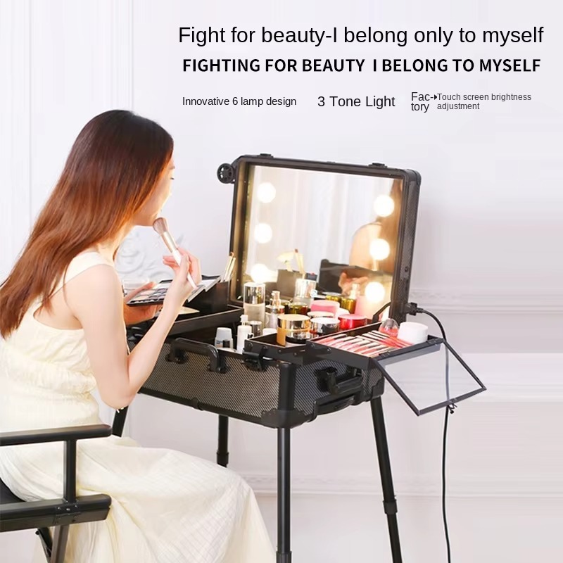 알루미늄 합금 블루투스 트롤리 메이크업 아티스트용 케이 - Beauty Makeup Trolley 리뷰 및 가격