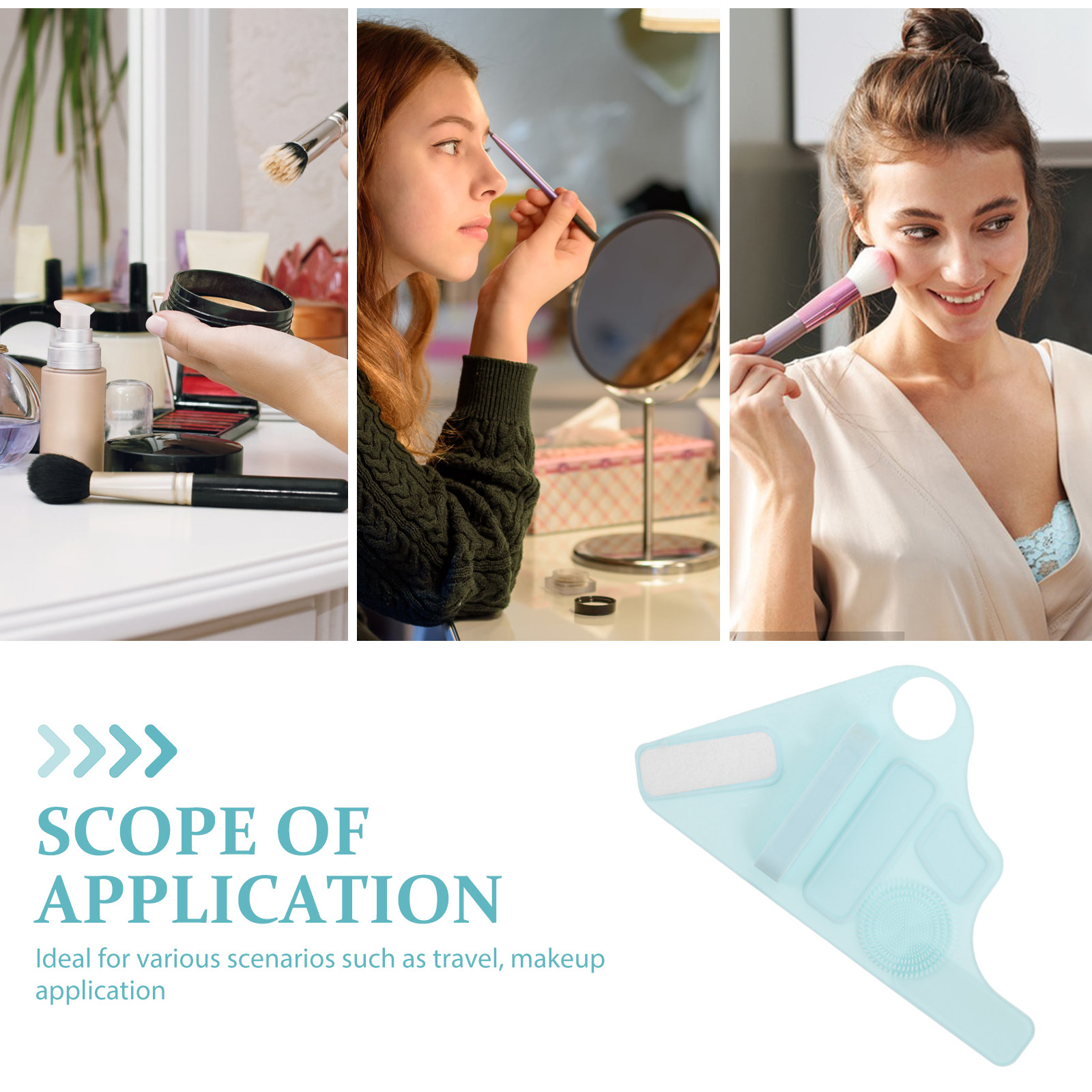 실리콘 메이크업 핸드 스트랩 조절 가능한 손목 팔레트, - Beauty Makeup Foundation 리뷰 및 가격