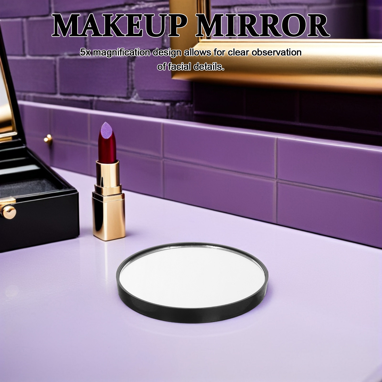5Pcs 미니 여행용 거울 5X 유리 돋보기 흡입 화장 - Beauty Works Makeup 리뷰 및 가격