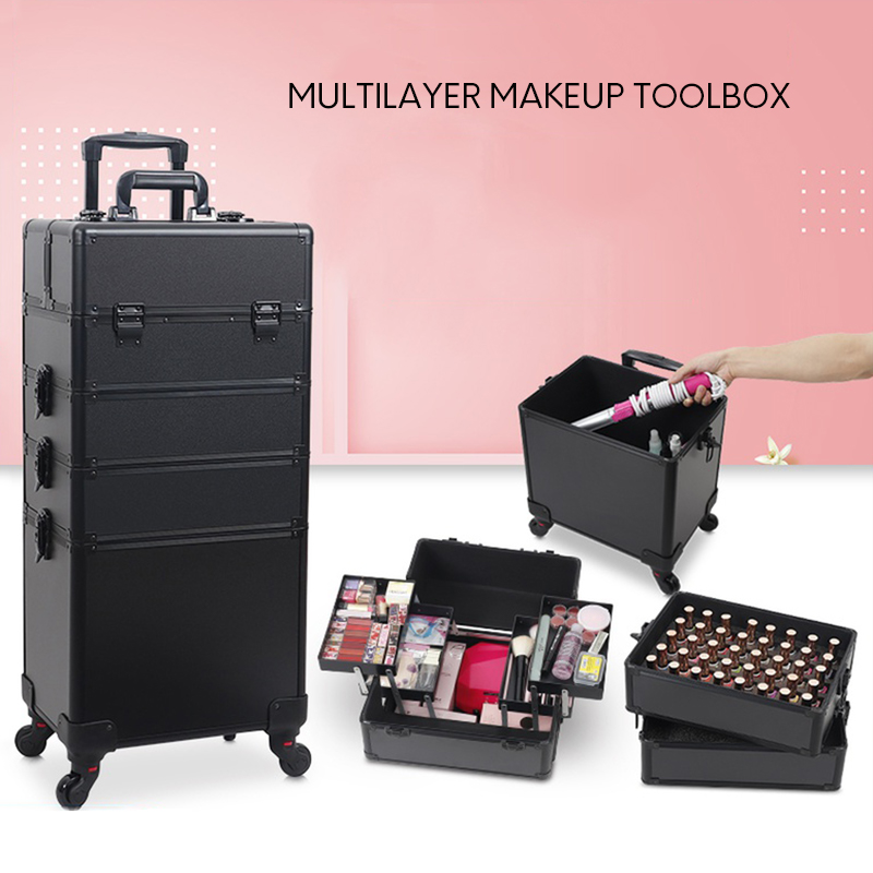 패션 여성용 트롤리 화장품 케이스 휴대용 다기능 메이크 - Beauty Makeup Trolley 리뷰 및 가격