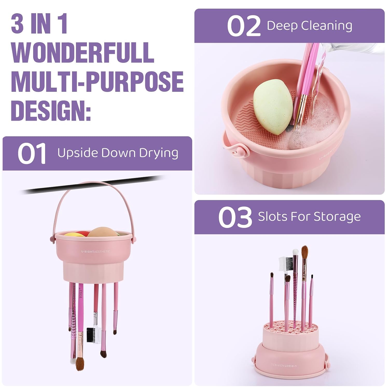 메이크업 브러쉬 세척볼 뷰티 에그 세척 도구 보관 세트 - Makeup Brush Set 리뷰 및 가격