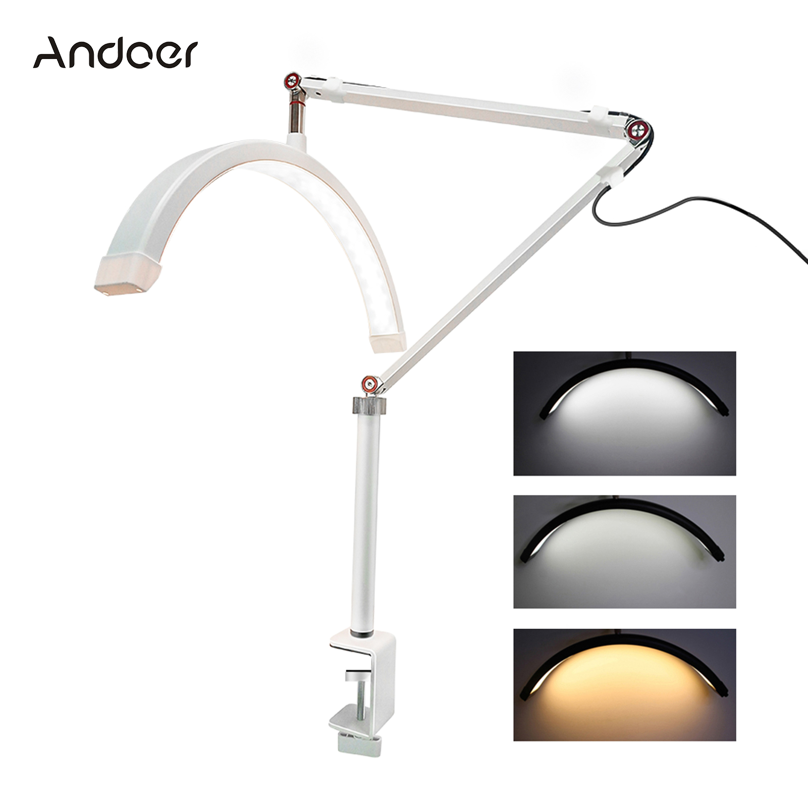 Andoer HD-M3X LED 비디오 라이트 반달 모 - Beauty Makeup Video 리뷰 및 가격