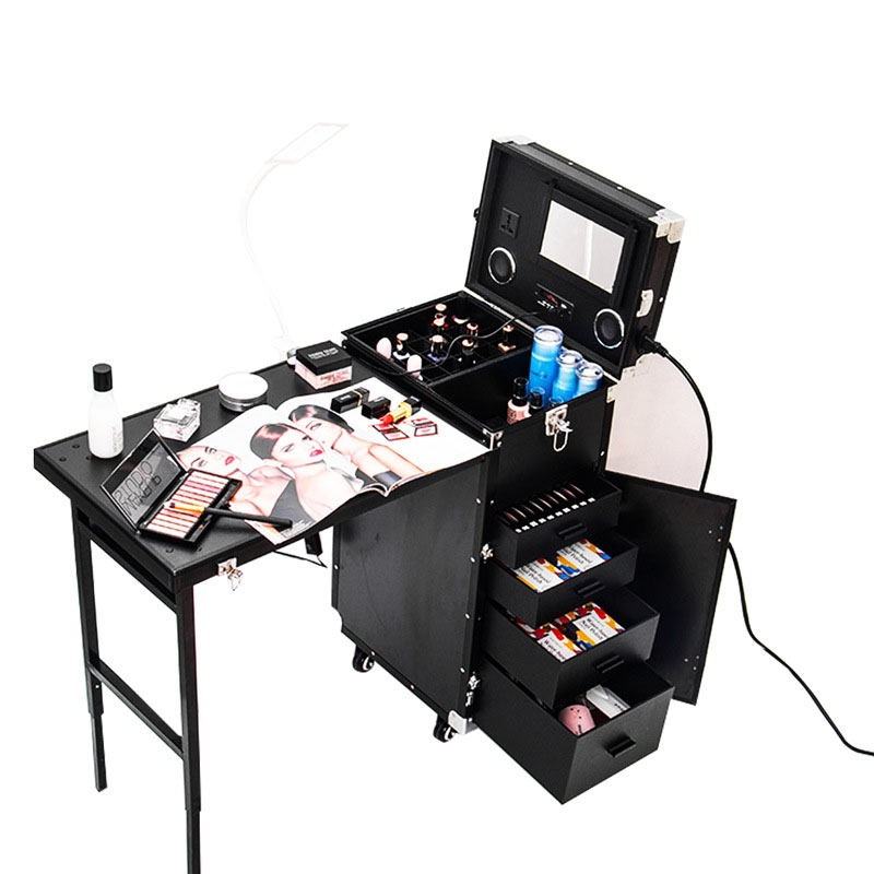 전문 메이크업 가방 고급 여행 가방 도구 케이스 뷰티  - Beauty Makeup Trolley 리뷰 및 가격