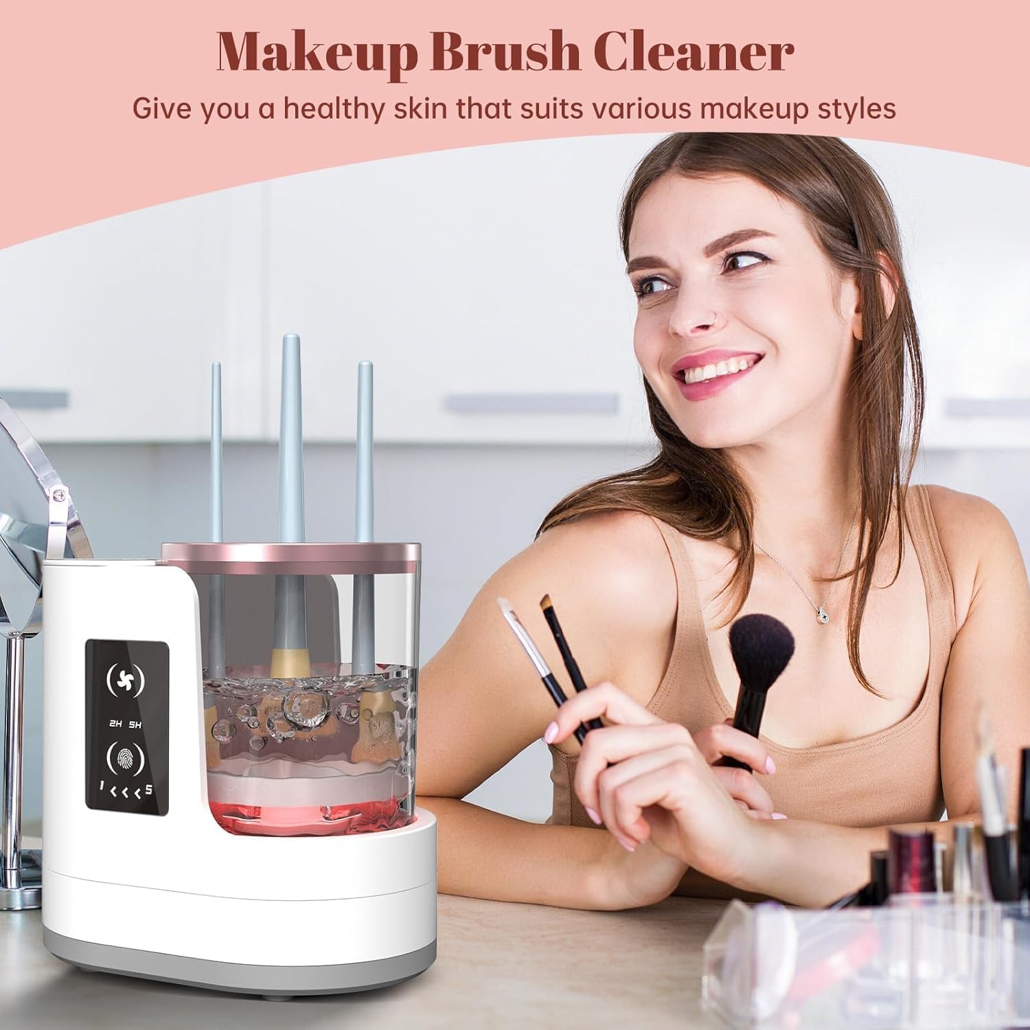자동 회전 메이크업 브러쉬 세척기 빠른 건조 전동 고무 - Makeup Brush Set 리뷰 및 가격