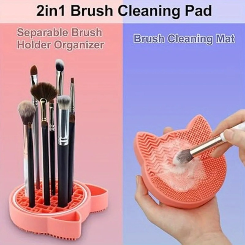 메이크업 브러쉬 클리너 & 건조대 2-in-1 실리콘  - Makeup Brush Set 리뷰 및 가격