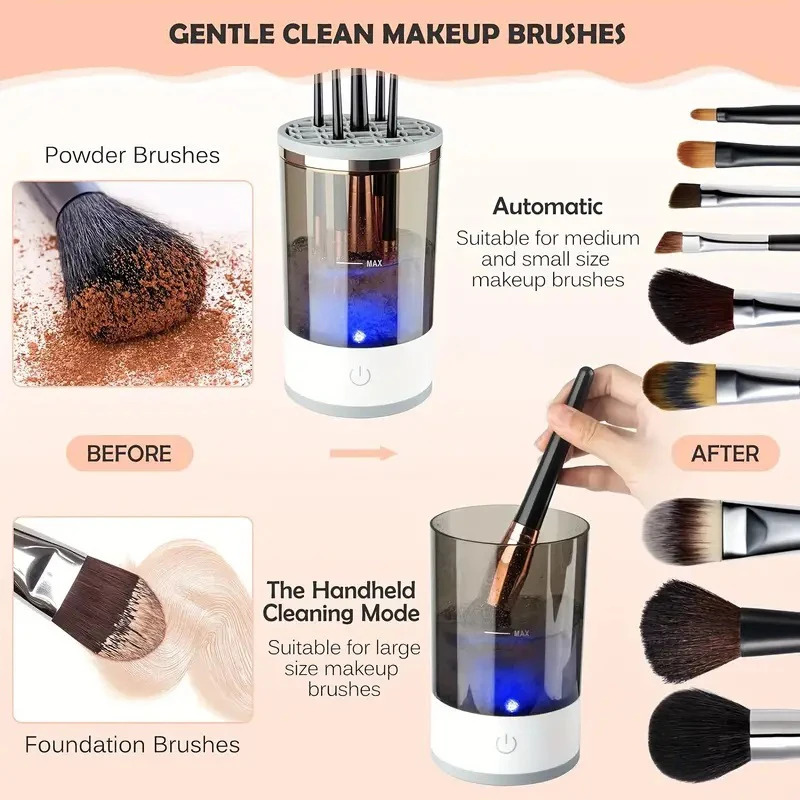 USB 플러그 휴대용 전동 메이크업 브러쉬 클리너 (고 - Makeup Brush Set 리뷰 및 가격